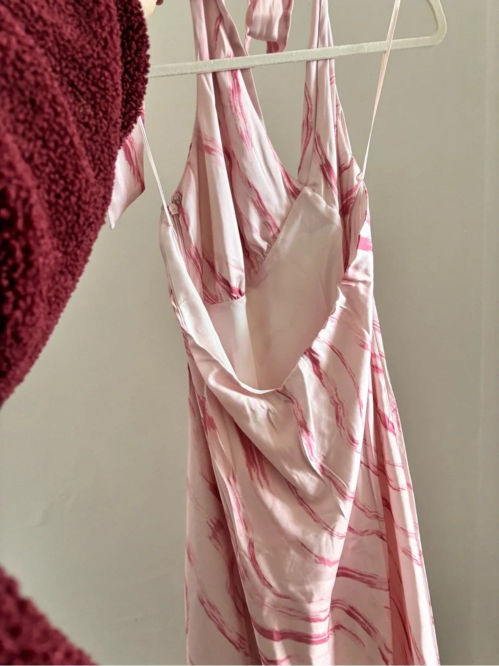 Abercrombie & Fitch Julia Slip Dusty Mauve Halter Maxi Dress